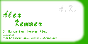alex kemmer business card